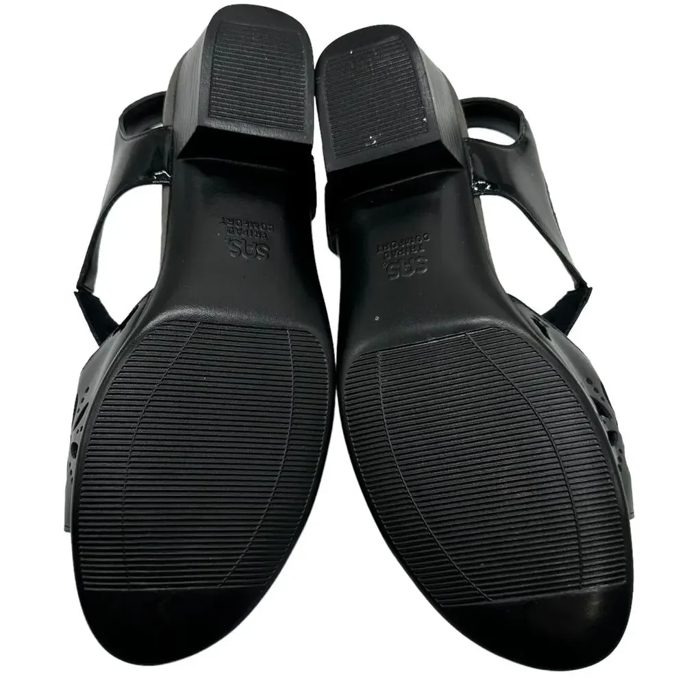 SAS Tripad Comfort Sunburst Heel Strap Sandal Black Size 9N Excellent Condition
